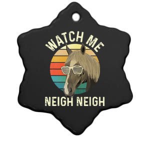 Watch Me Neigh Neigh Horse Lover Equestrian Horse Rider Ceramic Star Ornament