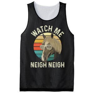 Watch Me Neigh Neigh Horse Lover Equestrian Horse Rider Mesh Reversible Basketball Jersey Tank