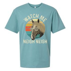 Watch Me Neigh Neigh Horse Lover Equestrian Horse Rider Sueded Cloud Jersey T-Shirt