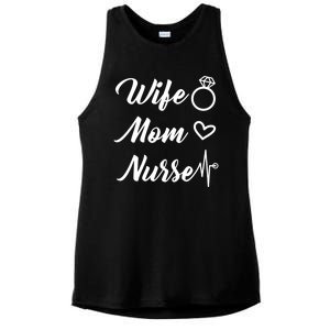 Wife Mom Nurse Cute Gift Ladies PosiCharge Tri-Blend Wicking Tank