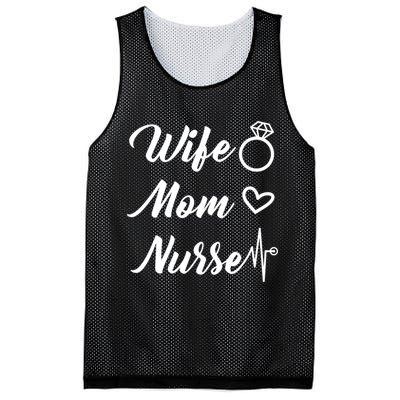 Wife Mom Nurse Cute Gift Mesh Reversible Basketball Jersey Tank