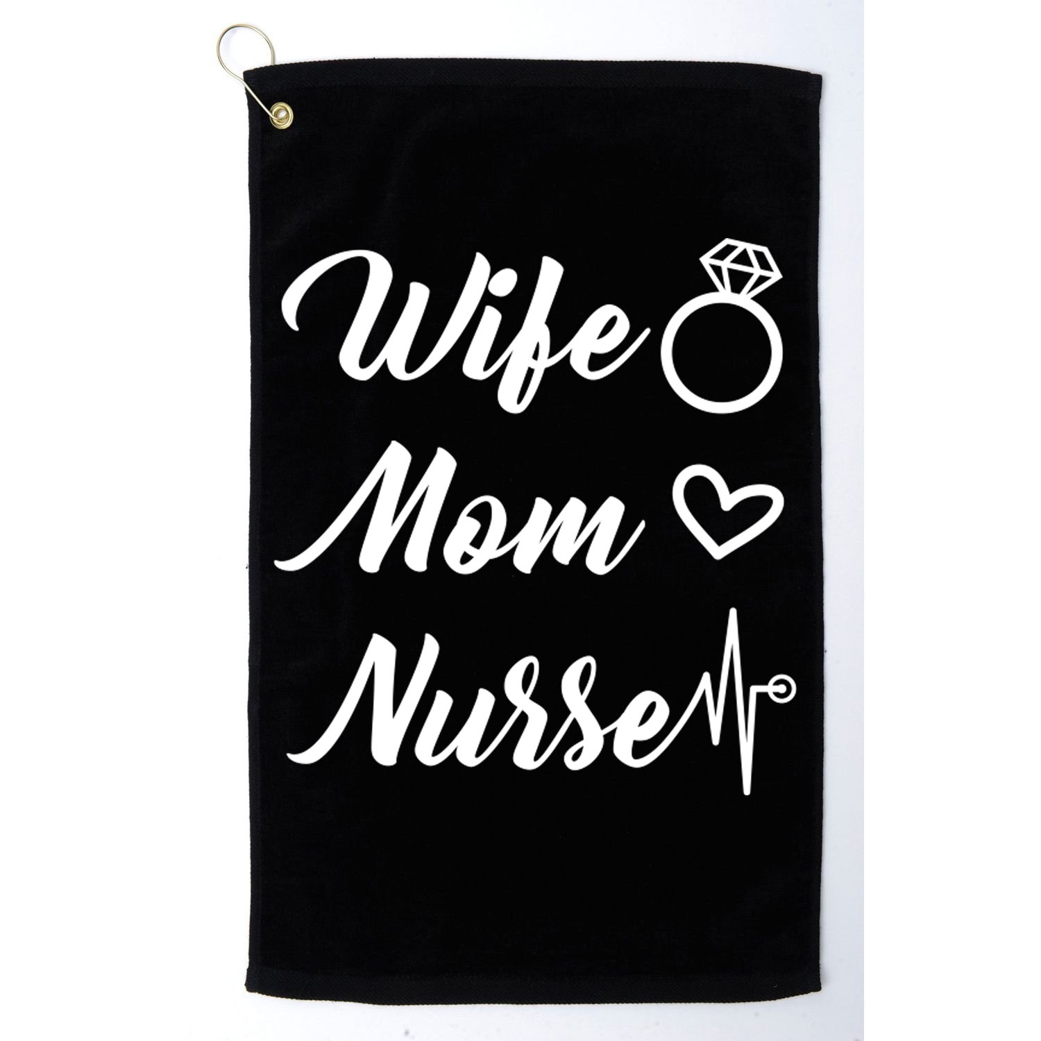 Wife Mom Nurse Cute Gift Golf Towel