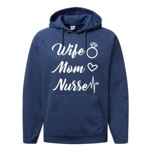 Wife Mom Nurse Cute Gift Performance Fleece Hoodie