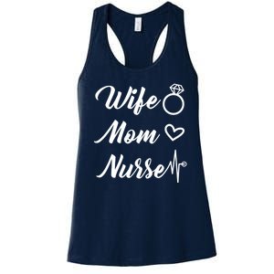 Wife Mom Nurse Cute Gift Women's Racerback Tank