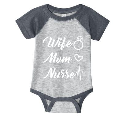 Wife Mom Nurse Cute Gift Infant Baby Jersey Bodysuit