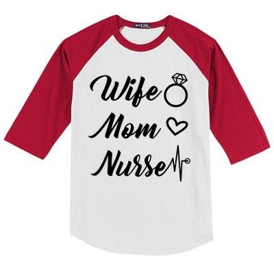 Wife Mom Nurse Cute Gift Kids Colorblock Raglan Jersey