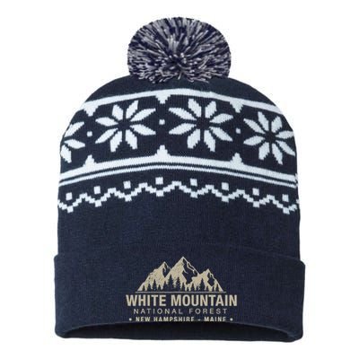 White Mountain National Forest New Hampshire Maine USA-Made Snowflake Beanie