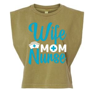 Wife Mom Nurse Garment-Dyed Women's Muscle Tee