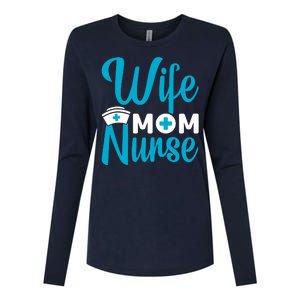 Wife Mom Nurse Womens Cotton Relaxed Long Sleeve T-Shirt