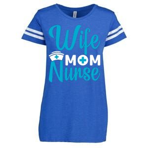 Wife Mom Nurse Enza Ladies Jersey Football T-Shirt