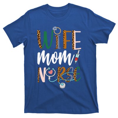 Wife Mom Nurse Rn Lpn Mothers Day For Nurses Gift T-Shirt