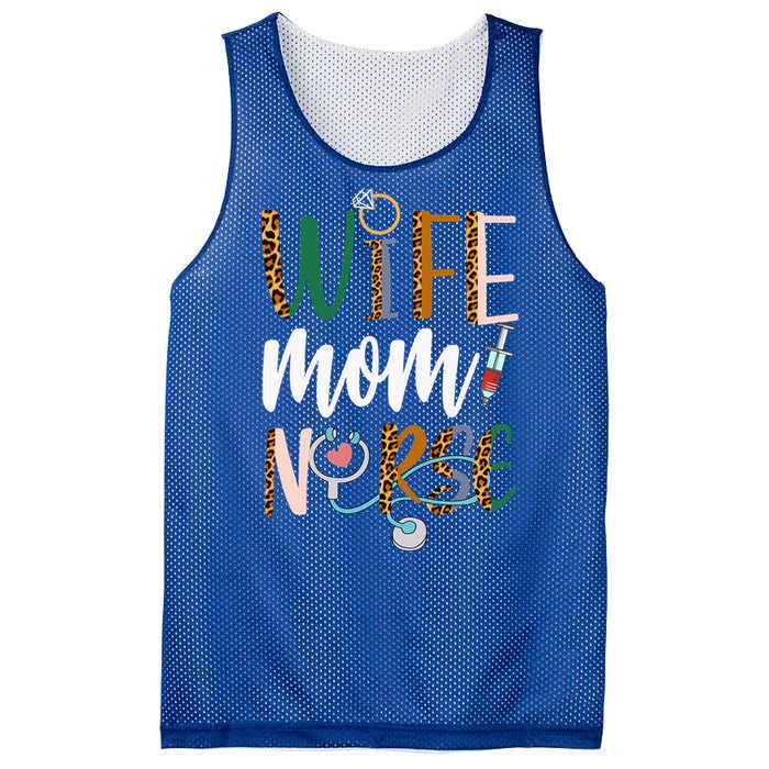 Wife Mom Nurse Rn Lpn Mothers Day For Nurses Gift Mesh Reversible Basketball Jersey Tank