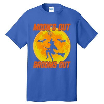 Witchy Moons Out Brooms Out Halloween Moon Graphic Gift Tall T-Shirt