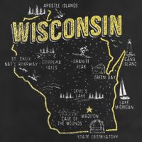 Wisconsin Map Of Memorable Spots 11oz C Handle Ceramic Mug