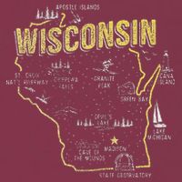 Wisconsin Map Of Memorable Spots 16oz Travel Tumbler