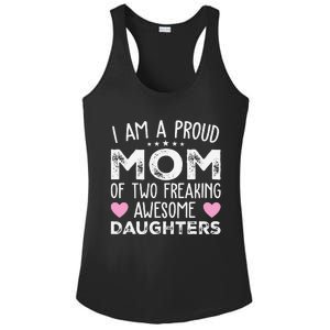 Women Mom Of 2 Girl Two Daughters Mothers Day Ladies PosiCharge Competitor Racerback Tank