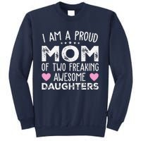 Women Mom Of 2 Girl Two Daughters Mothers Day Sweatshirt