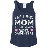 Women Mom Of 2 Girl Two Daughters Mothers Day Ladies Essential Tank