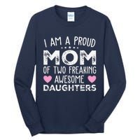 Women Mom Of 2 Girl Two Daughters Mothers Day Tall Long Sleeve T-Shirt