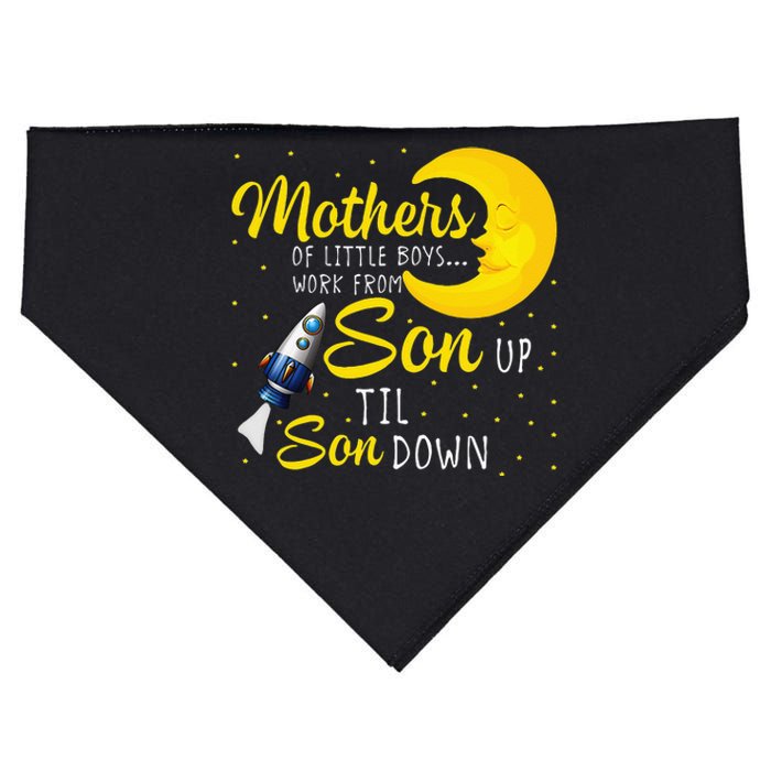 Womens Mothers Of Little Work From Son Up To Son Down USA-Made Doggie Bandana