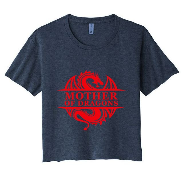 Wo Mother Of Dragons Mom Mother's Day Dragon Family Outfit Crop Top
