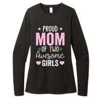 Wo Mom of 2 Girl Two Daughters Mother's Day Womens CVC Long Sleeve Shirt