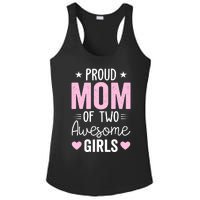 Wo Mom of 2 Girl Two Daughters Mother's Day Ladies PosiCharge Competitor Racerback Tank