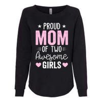 Wo Mom of 2 Girl Two Daughters Mother's Day Womens California Wash Sweatshirt