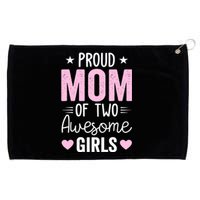 Wo Mom of 2 Girl Two Daughters Mother's Day Grommeted Golf Towel