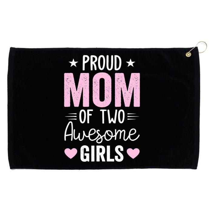 Wo Mom of 2 Girl Two Daughters Mother's Day Grommeted Golf Towel