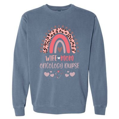 Wife Mom Oncology Nurse Strong As A Mother Nurse Mom Mother' Gift Garment-Dyed Sweatshirt