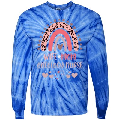 Wife Mom Oncology Nurse Strong As A Mother Nurse Mom Mother' Gift Tie-Dye Long Sleeve Shirt