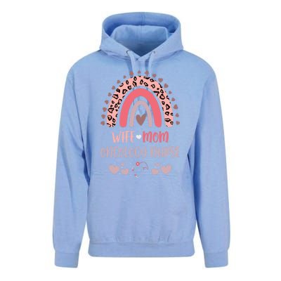 Wife Mom Oncology Nurse Strong As A Mother Nurse Mom Mother' Gift Unisex Surf Hoodie