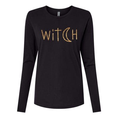 Witch Moon October Halloween Womens Cotton Relaxed Long Sleeve T-Shirt