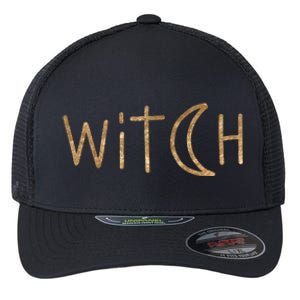 Witch Moon October Halloween Flexfit Unipanel Trucker Cap