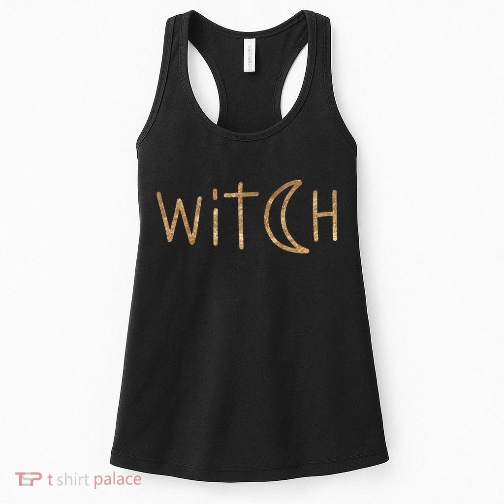 Witch Moon October Halloween Womens Tank Top