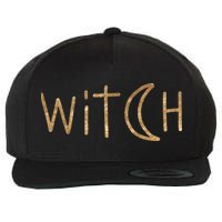 Witch Moon October Halloween Wool Snapback Cap