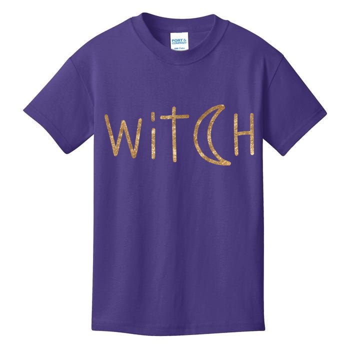Witch Moon October Halloween Kids T-Shirt