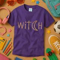 Witch Moon October Halloween Kids T-Shirt