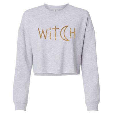 Witch Moon October Halloween Cropped Pullover Crew