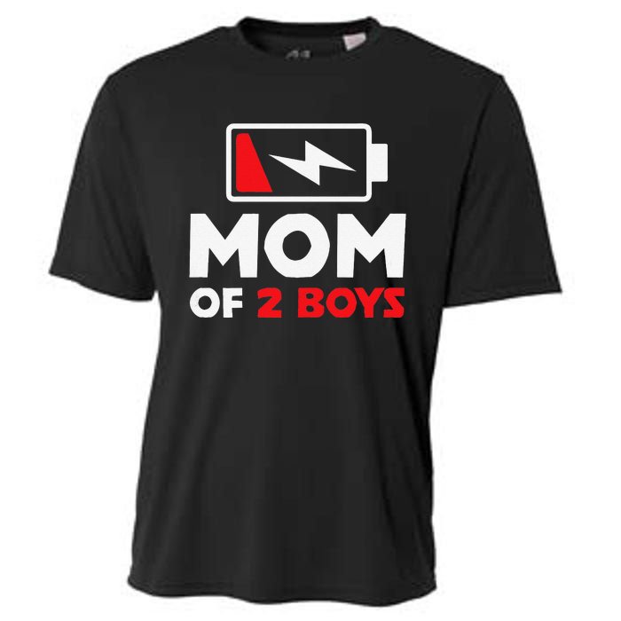 Womens Mom Of Two Mother Of Two Mom Of 2 Twin Mother Cooling Performance Crew T-Shirt