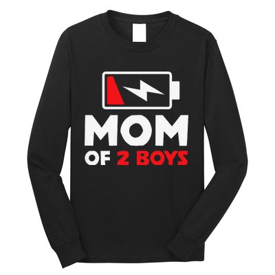 Womens Mom Of Two Mother Of Two Mom Of 2 Twin Mother Long Sleeve Shirt