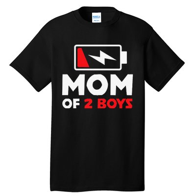 Womens Mom Of Two Mother Of Two Mom Of 2 Twin Mother Tall T-Shirt