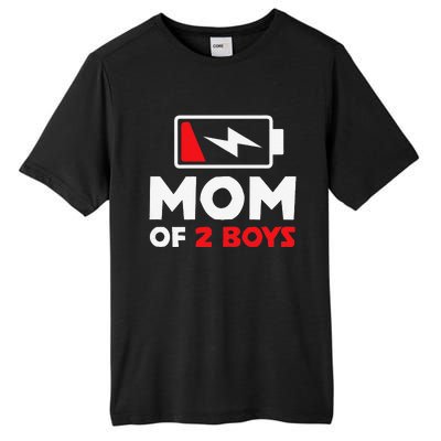 Womens Mom Of Two Mother Of Two Mom Of 2 Twin Mother Tall Fusion ChromaSoft Performance T-Shirt