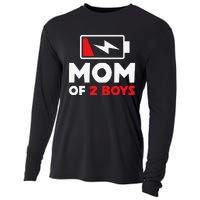 Womens Mom Of Two Mother Of Two Mom Of 2 Twin Mother Cooling Performance Long Sleeve Crew