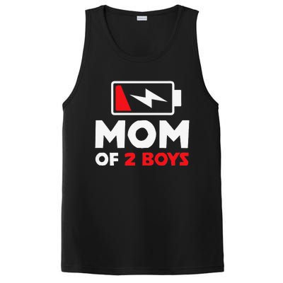 Womens Mom Of Two Mother Of Two Mom Of 2 Twin Mother PosiCharge Competitor Tank