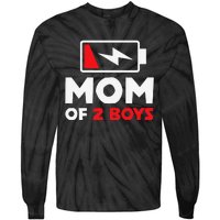 Womens Mom Of Two Mother Of Two Mom Of 2 Twin Mother Tie-Dye Long Sleeve Shirt