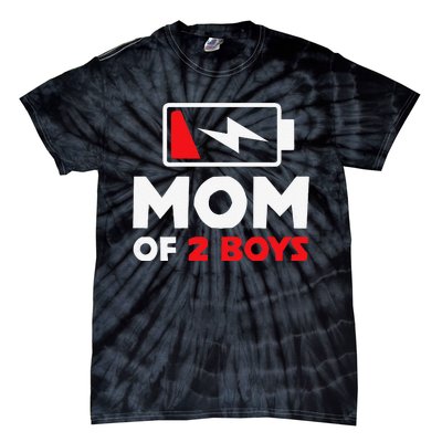 Womens Mom Of Two Mother Of Two Mom Of 2 Twin Mother Tie-Dye T-Shirt