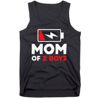 Womens Mom Of Two Mother Of Two Mom Of 2 Twin Mother Tank Top