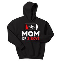 Womens Mom Of Two Mother Of Two Mom Of 2 Twin Mother Kids Hoodie